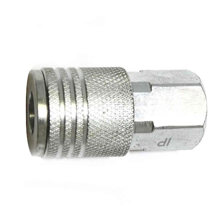Interstate Pneumatics 1/4 Inch Diamond-U Steel Coupler x 1/4 Inch Female NPT CD440